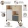 Balcão Para Escritório Home Office Multiuso Asgard A02 Carvalho Branco Grafito - Lyam Decor
