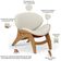 Kit 2 Poltronas Decorativa Orgânica Sala Living Kadosh L02 Linho Champagne - Lyam Decor