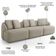 Sofá 4 Lugares Para Sala de Estar Living 294cm Arlo F04 Linho Bege - Lyam Decor