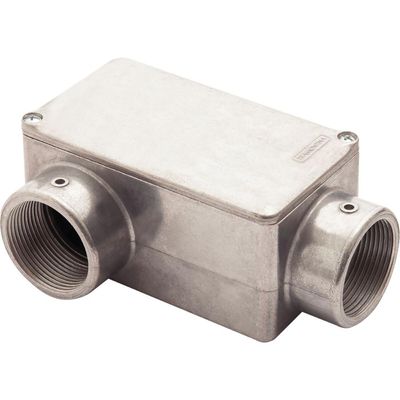 Condulete fixo 1.1/4" tipo "LR" - com tampa / rosca BSP / sem pintura