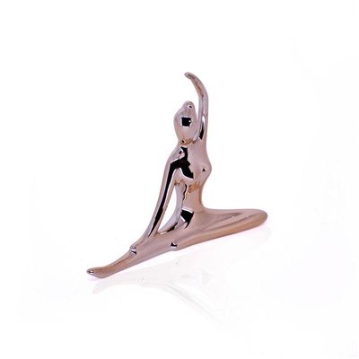 Enfeite Decorativo Bailarina Em Ceramica Cobre 13X16X3,5Cm
