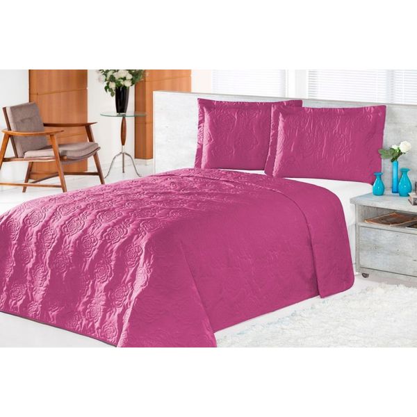 Cobre Leito Pratic Rosas Queen 3 Pecas - Pink Cobre Leito Pratic Rosas Queen 3 Pecas - Pink