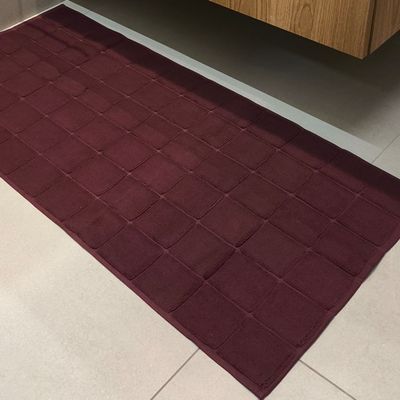 Toalha Piso Delicatta 50x100cm Teka Vinho