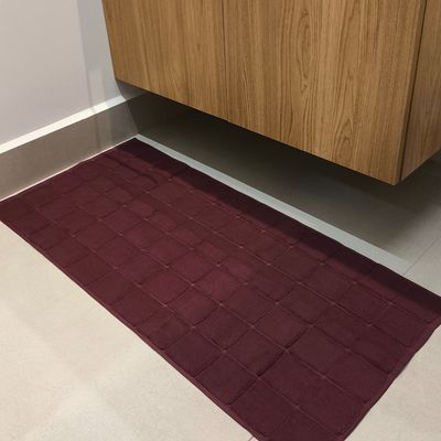 Toalha Piso Delicatta 50x100cm Teka Vinho