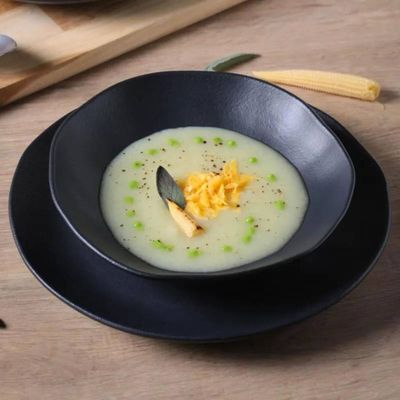 Prato Fundo Orgânico Preto Matte 21cm Porto Brasil Cozinha