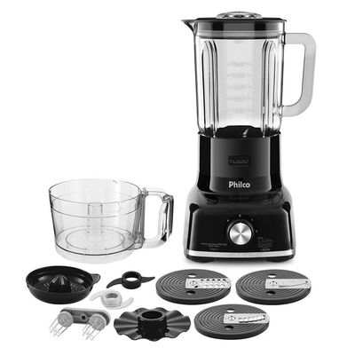 Multiprocessador Philco 9 em 1 1400W PMP1600P Glass Turbo 110V