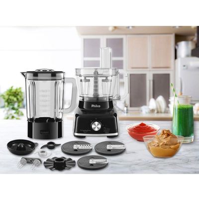 Multiprocessador Philco 9 em 1 1400W PMP1600P Glass Turbo 110V