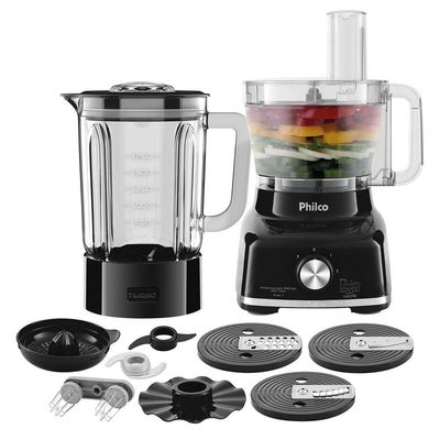 Multiprocessador Philco 9 em 1 1400W PMP1600P Glass Turbo 110V