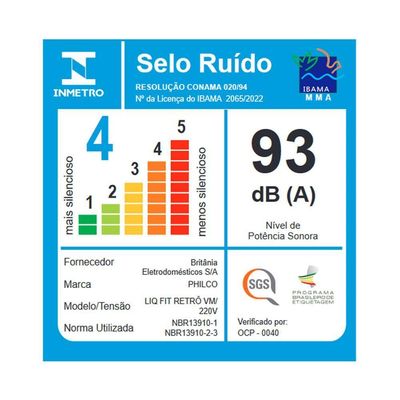 Liquidificador Fit Retrô Philco Blender Vermelho 300W 220V