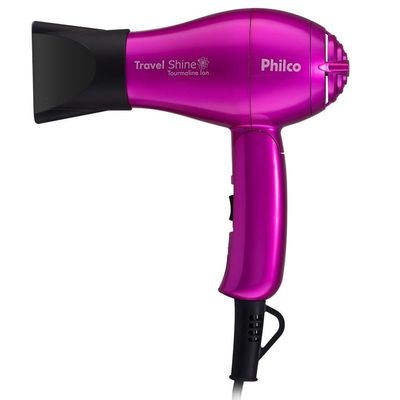 Kit Travel Shine Rosa Philco Prancha + Secador Bivolt