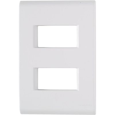 Kit 3 Placa 2 Postos Afastados 4x2 Tramontina Liz Branca