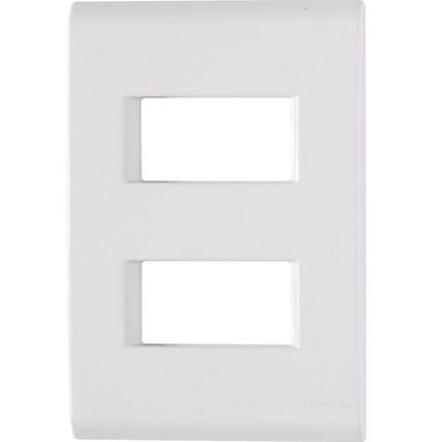 Kit 3 Placa 2 Postos Afastados 4x2 Tramontina Liz Branca