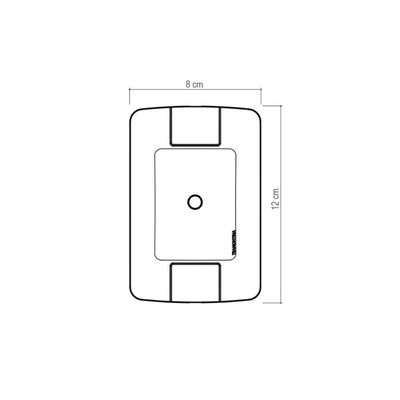Kit 6 Placa com 1 Furo 9,5 mm 4x2 Tramontina Aria Branca
