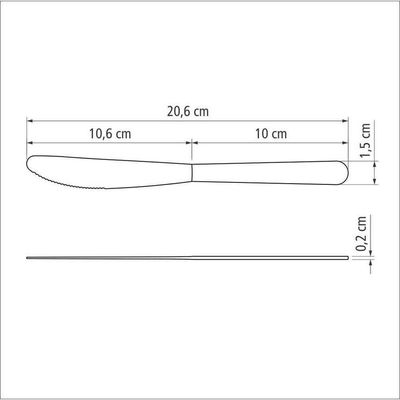 Faca De Mesa Tramontina Malibu 4 Em Aço Inox