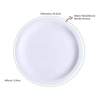 Jogo 24 Pratos De Mesa Porcelana Iguaçu Almoço Jantar Germer