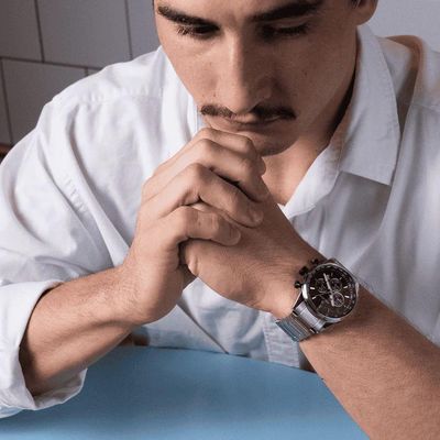 Relógio Masculino Hazard Steel Silver Black 43mm