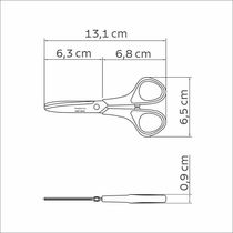 Tesoura Escolar Tramontina Supercort Monster Em Inox Cabo Preto 5"