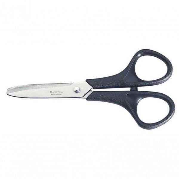 Tesoura Escolar Tramontina Supercort Monster Em Inox Cabo Preto 5"