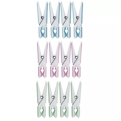 Prendedor De Plástico Fashion 12 Peças - 6063 - Mor Prendedor Plastico Fashion 12pc Mor 6063 Met.mor