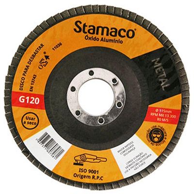 Flap 115x22 Metalurgico Grão 120 - 7081 - Stamaco Flap 115x22 Metalurgico Grao 120 Stamaco