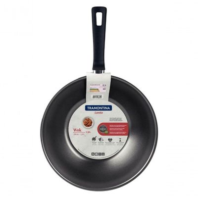 Wok Tramontina Loreto Antiaderente 28cm Grafite