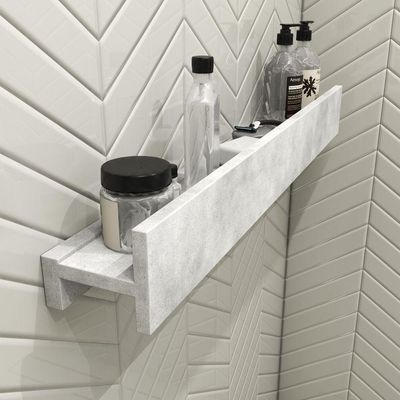Porta Shampoo Linear 80cm Concreto