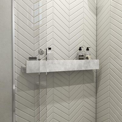 Porta Shampoo Linear 80cm Concreto