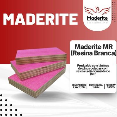 Madeirite Resinado Com Cola Branca 13mm 220x110cm - 15 - Angatu Madeirite Resinado Cola Branca 13mm 220x110cm