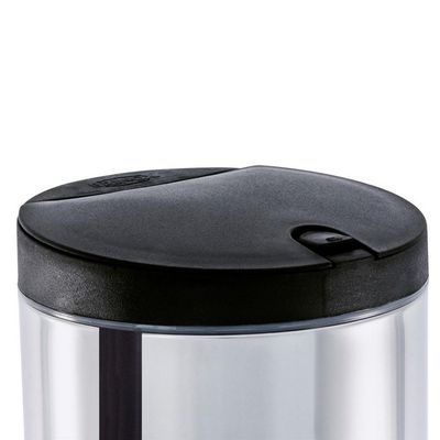 Lixeira Brinox Decorline Press com Tampa 4 Litros Preto com Inox