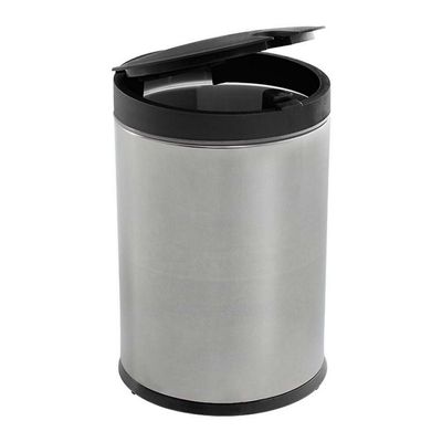 Lixeira Brinox Decorline Press com Tampa 4 Litros Preto com Inox