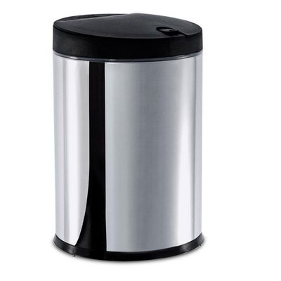 Lixeira Brinox Decorline Press com Tampa 4 Litros Preto com Inox