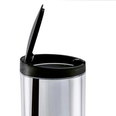 Lixeira Brinox Decorline Press com Tampa 4 Litros Preto com Inox