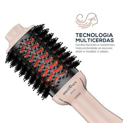 Escova Secadora Britânia Soft 4 Em 1 1300W BEC07R Bivolt