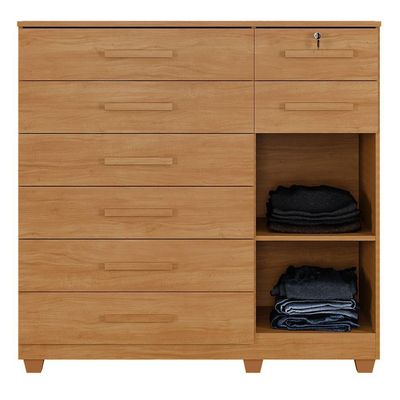 Cômoda New Vitoria 8 Gavetas Com Sapateira - Benetil Cinamomo