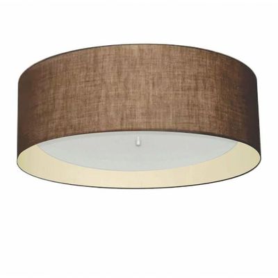 Plafon Para Sala De Estar Cilíndrico Se-3008 Cúpula Cor Café Bege