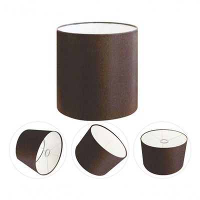 Cúpula Abajur E Luminária Cilíndrica Vivare Cp-7008 ø20x25cm - Bocal Nacional Café