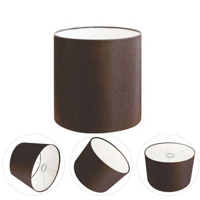 Cúpula Abajur E Luminária Cilíndrica Vivare Cp-7008 ø20x25cm - Bocal Nacional Café