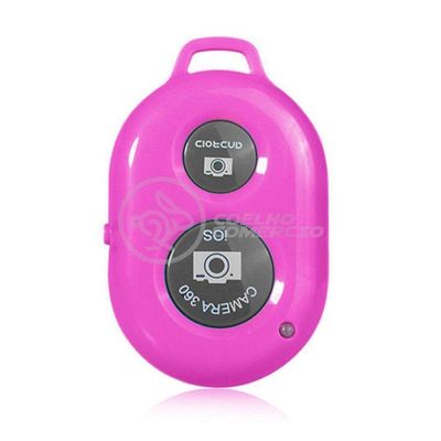 Controle Remoto Disparador Fotos Bluetooth Selfie - Rosa Nº8