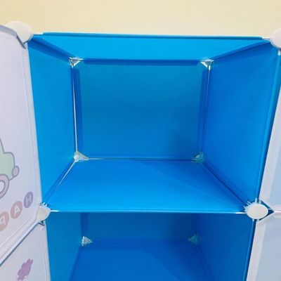 Guarda Roupa Infantil Portatil Armario Modular Organizador Brinquedos Sapateira Com 6 Portas