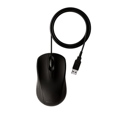 Mouse Intelbras Mci20 - Com Fio Preto