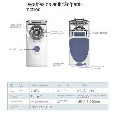 Portátil Inalador Nebulizador Portátil Nebulizador Inalador