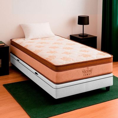 Cama Box Baú Solteirão E Colchão Four Season Molas V-store Branco