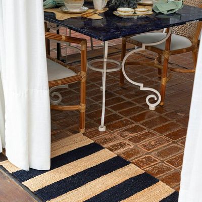 Tapete Copa E Cia Sense Nature Daru Marinho Com Natural - 50 X 120 Cm