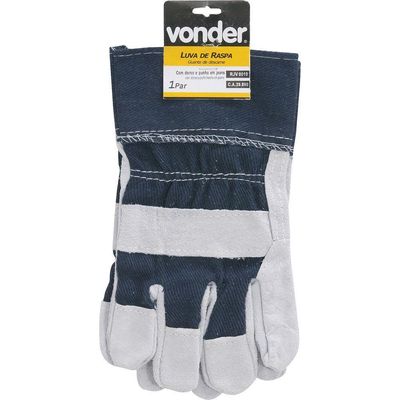 Luva Mista 7cm Palma Raspa Dorso Jeans Ca29890 Vonder