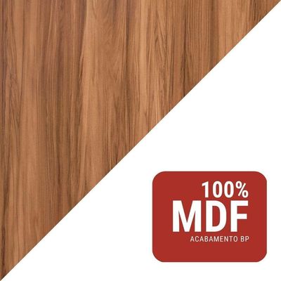 Gabinete Para Banheiro Com Cuba E Espelho Com Led 60cm Mdf Freijo Com Branco Paris - On Móveis