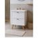 Gabinete Para Banheiro Com Cuba E Espelho Organico 60cm Retro Mdf Branco Milano - On Móveis