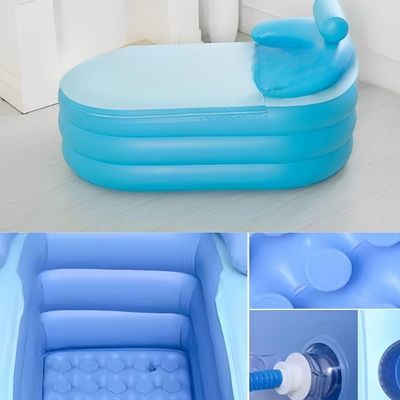 Banheira Inflavel Portatil Spa Termica Banho Gelo Encosto Adulto Infantil Ofuro Pvc Luxo Relaxante Quente Frio