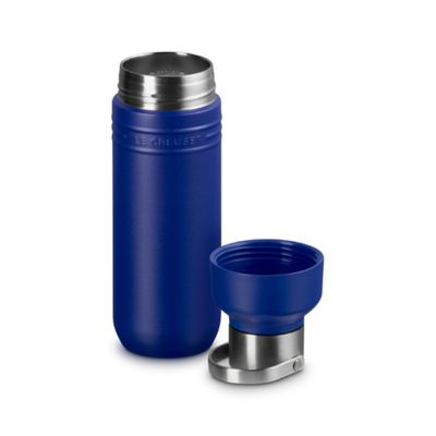 GARRAFA LE CREUSET TÉRMICA ON THE GO EM AÇO INOXIDÁVEL 500ML AZURE BLUE 41066282200001