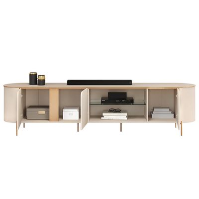 Rack Para Sala de Estar TV 75 Pol Orgânico Harper D05 Off White - Lyam Decor