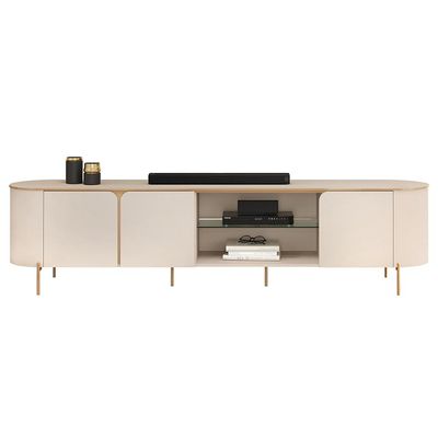 Rack Para Sala de Estar TV 75 Pol Orgânico Harper D05 Off White - Lyam Decor
